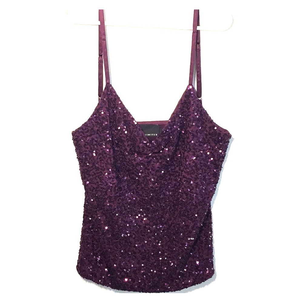 The Limited Purple Sequence Cropped Camisole